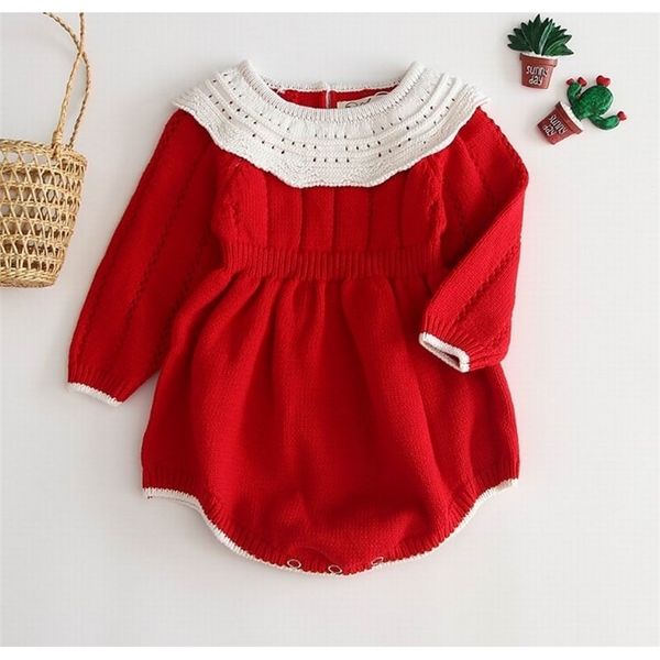 red knitting baby girl romper spring sweater thick long sleeve princess bodysuit clothes 0-3t e91027 210610, Blue
red knitting baby girl romper spring sweater thick long sleeve princess bodysuit clothes 0-3t e91027 210610, Blue