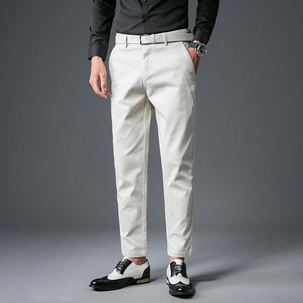 men's suits & blazers gift belt / autumn high-end fashion solid color slim-fit suit pants formal wear business casual classic party soc, White;black
men's suits & blazers gift belt / autumn high-end fashion solid color slim-fit suit pants formal wear business casual classic party soc, White;black