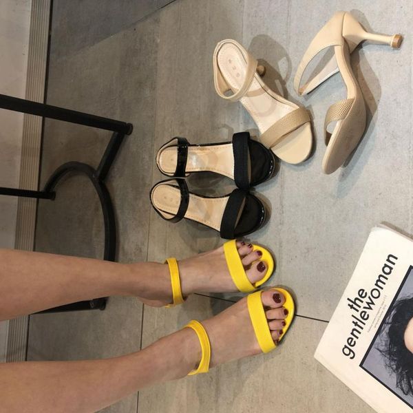 sandals women's shoes pu advanced material 2021 summer style high heel fish mouth ankle strap slingback, Black
sandals women's shoes pu advanced material 2021 summer style high heel fish mouth ankle strap slingback, Black