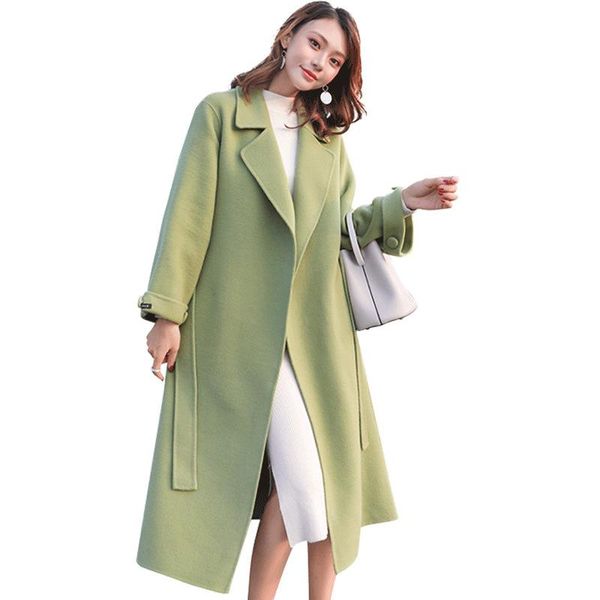 women's wool & blends female long section green woolen coat autumn winter korean coats jackets women, Black
women's wool & blends female long section green woolen coat autumn winter korean coats jackets women, Black