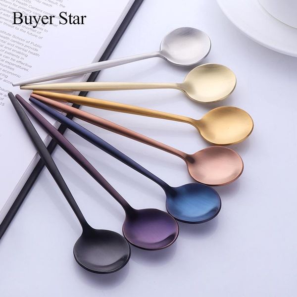 6pcs/lot stainless steel coffee spoons creative ice cream dessert long handle spoon tableware kitchen tool 7 colors flatware sets
6pcs/lot stainless steel coffee spoons creative ice cream dessert long handle spoon tableware kitchen tool 7 colors flatware sets