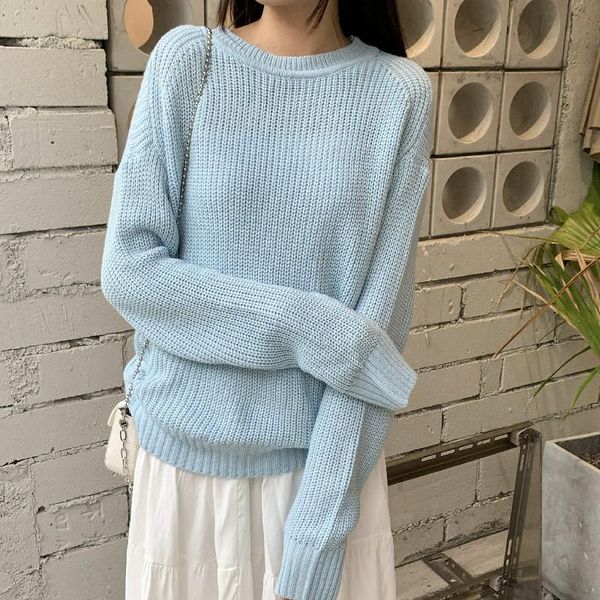 women's sweaters cbafu solid basic sweater for women o neck loose long sleeve knitted ladies pullovers all match korea chic jumper n88, White;black
women's sweaters cbafu solid basic sweater for women o neck loose long sleeve knitted ladies pullovers all match korea chic jumper n88, White;black