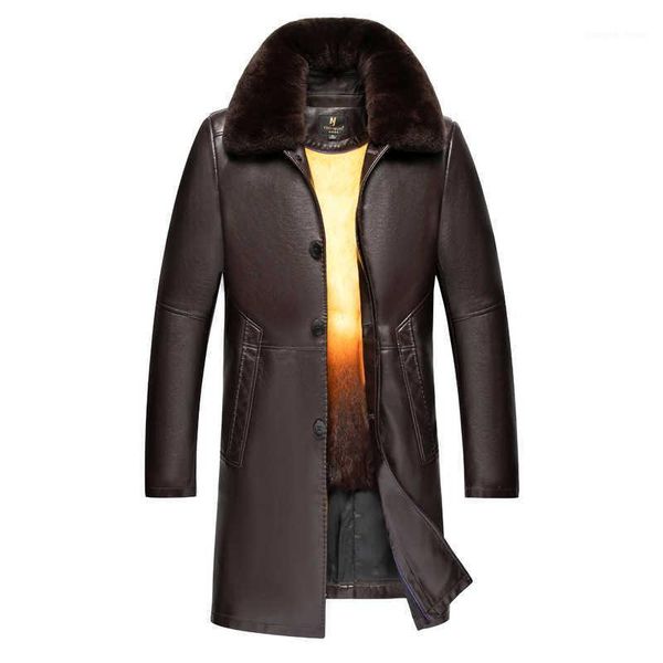 men's leather & faux 2021 elderly middle-aged clothing fur collar overcoming mid-length autumn winter gold rex liner male jackets, Black
men's leather & faux 2021 elderly middle-aged clothing fur collar overcoming mid-length autumn winter gold rex liner male jackets, Black