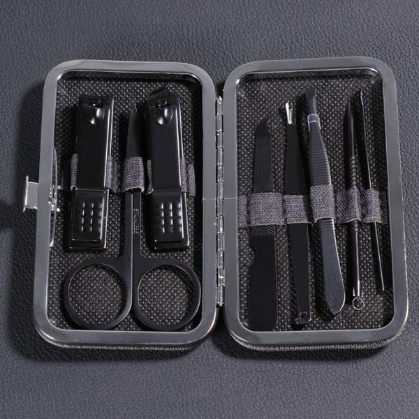 nail art kits 1 set 8pcs multipurpose stainless steel manicure pedicure cutter eye-brow shaping tool grooming ear cleaning kit with case 
nail art kits 1 set 8pcs multipurpose stainless steel manicure pedicure cutter eye-brow shaping tool grooming ear cleaning kit with case