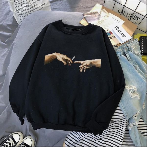 art oil painting michelangelo cappella womens hoodie sistina personality print casual loose warm long sleeve fashion women sweatshirt, Black
art oil painting michelangelo cappella womens hoodie sistina personality print casual loose warm long sleeve fashion women sweatshirt, Black