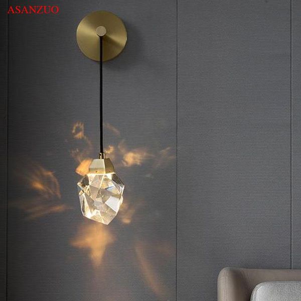 wall lamp all copper luxury crystal modern living room background bedside decoration hanging line
wall lamp all copper luxury crystal modern living room background bedside decoration hanging line