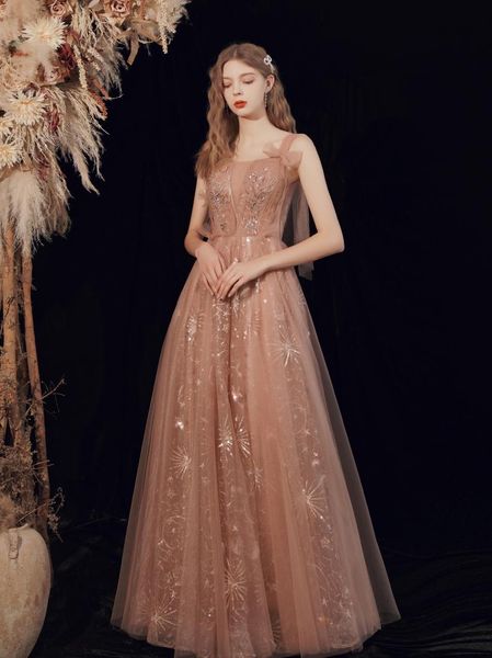 party dresses 2022 blush champagne evening dress sparkling tulle with sequins prom gowns spaghetti, White;black
party dresses 2022 blush champagne evening dress sparkling tulle with sequins prom gowns spaghetti, White;black