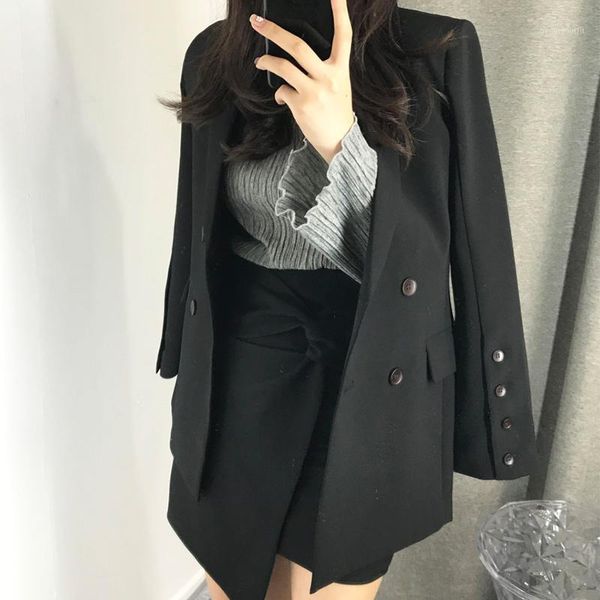 ladies blazer casual white long-sleeved small suit korean professional jacket 2021 autumn blouse women's suits & blazers, White;black
ladies blazer casual white long-sleeved small suit korean professional jacket 2021 autumn blouse women's suits & blazers, White;black