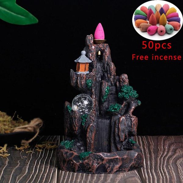 backflow incense burner led glowing ball and 50pcs cones high mountain waterfall home holder drop fragrance lamps
backflow incense burner led glowing ball and 50pcs cones high mountain waterfall home holder drop fragrance lamps