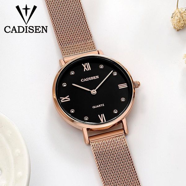 wristwatches cadisen fashion ladies watch women thin rose gold steel mesh band quartz relogio feminino, Slivery;brown
wristwatches cadisen fashion ladies watch women thin rose gold steel mesh band quartz relogio feminino, Slivery;brown