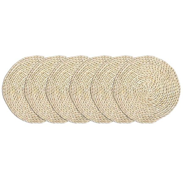 mats & pads 6 pack 11.8 inch round handmade corn straw husk woven placemat braided rattan grass coasters table mat heat resistant
mats & pads 6 pack 11.8 inch round handmade corn straw husk woven placemat braided rattan grass coasters table mat heat resistant