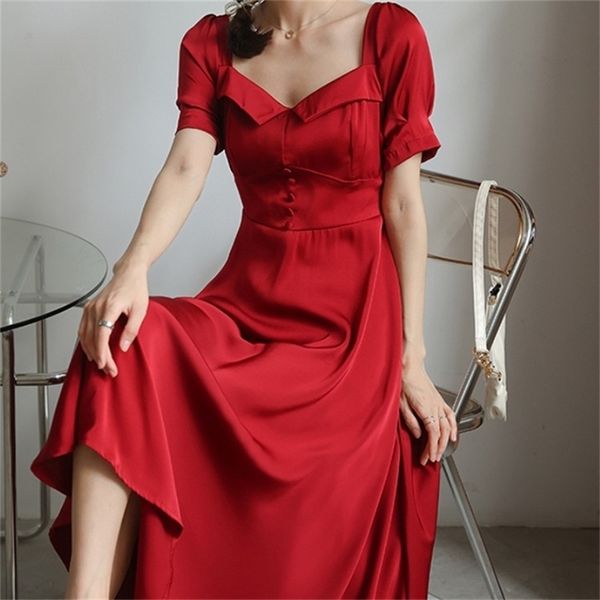 summer women elegant holiday dresses vintage fashion puff sleeve square collar white chiffon party 210519, Black;gray
summer women elegant holiday dresses vintage fashion puff sleeve square collar white chiffon party 210519, Black;gray