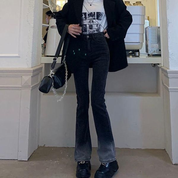 women's jeans high waist gradient color for women streetwear girl slim denim pants ladies chic flare, Blue
women's jeans high waist gradient color for women streetwear girl slim denim pants ladies chic flare, Blue