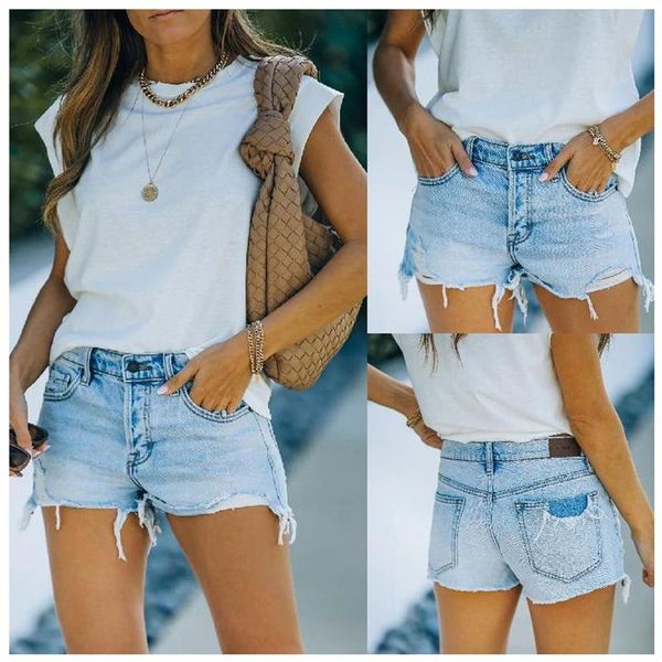 women's shorts tight-fitting ripped denim selling wide-leg mid-waist retro high-waist summer casual wome, White;black
women's shorts tight-fitting ripped denim selling wide-leg mid-waist retro high-waist summer casual wome, White;black