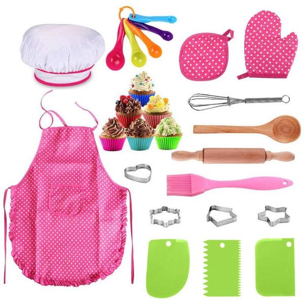 25pcs chef set for kids kitchen cooking and baking kits dress up role play toys apron aprons
25pcs chef set for kids kitchen cooking and baking kits dress up role play toys apron aprons