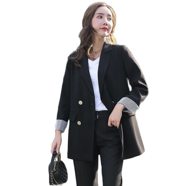 korean fashion oversized black blazer suits women spring 2021 double breasted office lady designer jackets women's & blazers, White;black
korean fashion oversized black blazer suits women spring 2021 double breasted office lady designer jackets women's & blazers, White;black