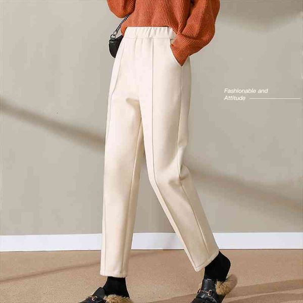 womens harem thick straight pants high waist solid loose trousers office lady basic casual pant autumn winter fashion, Black;white
womens harem thick straight pants high waist solid loose trousers office lady basic casual pant autumn winter fashion, Black;white