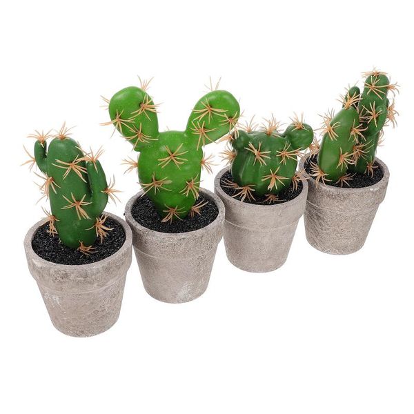 decorative flowers & wreaths 4pcs simulation succulent plants decors home succulents bonsai green