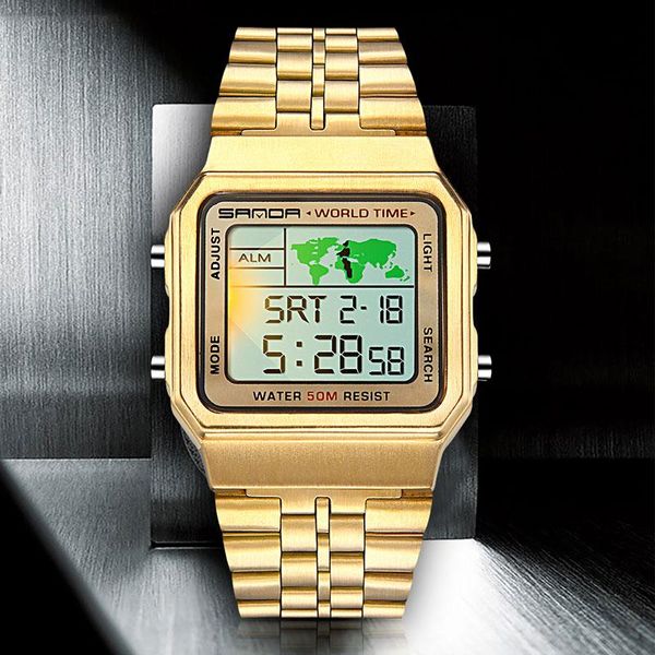 wristwatches sanda digital watch men fashion watches electronic alarm 50m waterproof military wristwatch relogio masculino, Slivery;brown
wristwatches sanda digital watch men fashion watches electronic alarm 50m waterproof military wristwatch relogio masculino, Slivery;brown