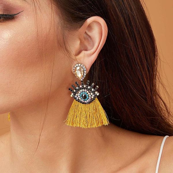 arrivals turkish eye tassel earrings ab rhinestone crystal drop exaggerated bohemian statement dangle & chandelier, Silver
arrivals turkish eye tassel earrings ab rhinestone crystal drop exaggerated bohemian statement dangle & chandelier, Silver