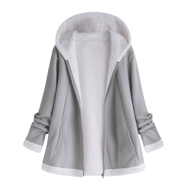 women's jackets fashion plush hooded coat zipper long sleeve autumn winter female pure color casual outwear coats manteau veste 2021, Black;brown
women's jackets fashion plush hooded coat zipper long sleeve autumn winter female pure color casual outwear coats manteau veste 2021, Black;brown