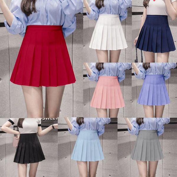 women pleat skirt harajuku preppy style solid skirts mini cute japanese school uniforms ladies jupe kawaii saia faldas, Black
women pleat skirt harajuku preppy style solid skirts mini cute japanese school uniforms ladies jupe kawaii saia faldas, Black