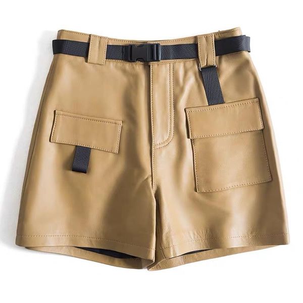 real leather shorts women plus size 2021 high waist cool punk sashes short pants breathable fashion loose feminio women's, White;black
real leather shorts women plus size 2021 high waist cool punk sashes short pants breathable fashion loose feminio women's, White;black