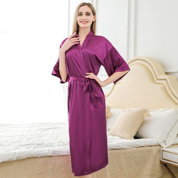 women's sleepwear purple women satin robe loose kimono bathrobe gown silky nightwear female v-neck home dressing, Black;red
women's sleepwear purple women satin robe loose kimono bathrobe gown silky nightwear female v-neck home dressing, Black;red