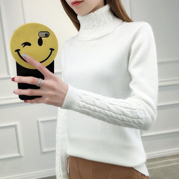 women's sweaters fashion turtleneck sweater women 2021 autumn winter solid knitted pullover long sleeve slim jumper female knit, White;black
women's sweaters fashion turtleneck sweater women 2021 autumn winter solid knitted pullover long sleeve slim jumper female knit, White;black