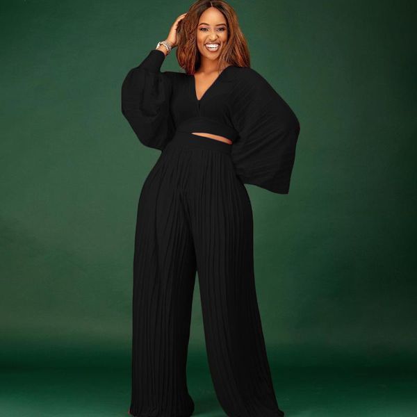 women's two piece pants black pleated wide leg fashion 2021 casual loose trousers office lady elegant long elastic waist, White
women's two piece pants black pleated wide leg fashion 2021 casual loose trousers office lady elegant long elastic waist, White