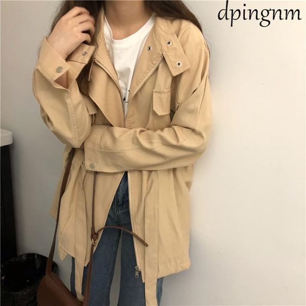 women's jackets women trench casual loose long sleeve solid coats casaco feminine adjustable waist street wear ct1082, Black;brown
women's jackets women trench casual loose long sleeve solid coats casaco feminine adjustable waist street wear ct1082, Black;brown