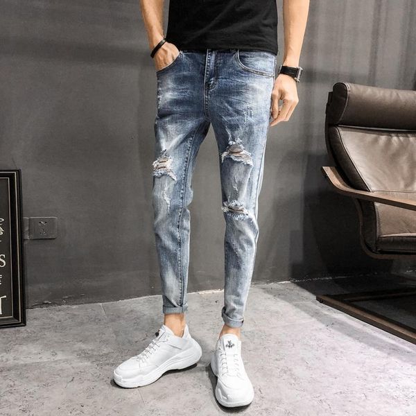 mens cool designer brand blue jeans skinny ripped destroyed stretch slim fit hop pants with holes for men clothes 2021 34-28 men's
mens cool designer brand blue jeans skinny ripped destroyed stretch slim fit hop pants with holes for men clothes 2021 34-28 men's