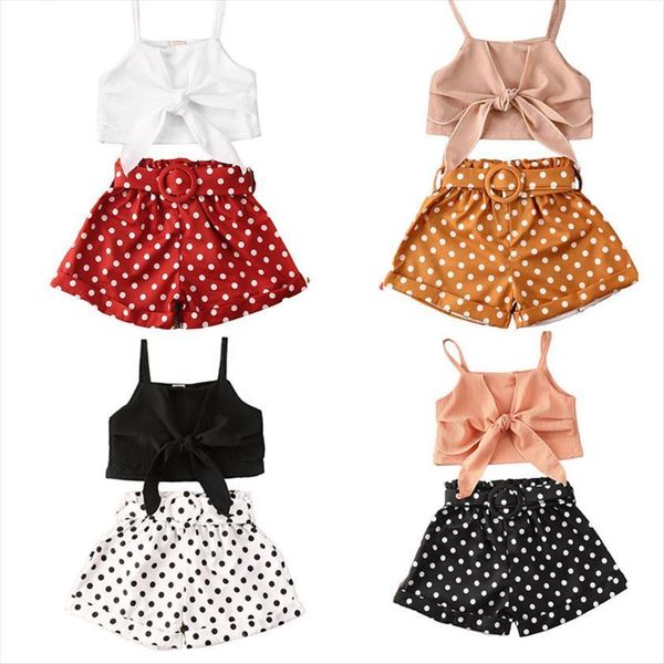1 6y summer infant baby girls clothes sets polka dot print bowknot sleeveless vest shorts 2pcs, White 
1 6y summer infant baby girls clothes sets polka dot print bowknot sleeveless vest shorts 2pcs, White