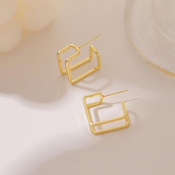 stud simple hollow out geometric square earrings charming gold color for women fashion wedding party jewelry, Golden;silver
stud simple hollow out geometric square earrings charming gold color for women fashion wedding party jewelry, Golden;silver