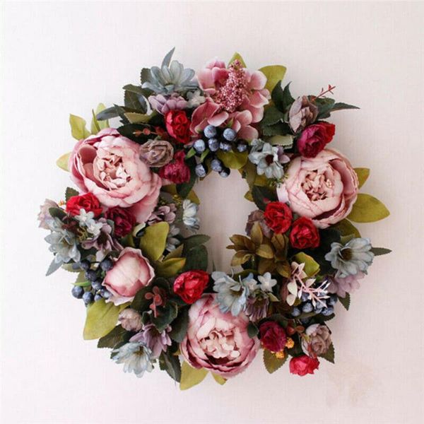 1pcs artificial peony wreath flower 35cm front door spring round wedding, home decor 2021 decorative flowers & wreaths
1pcs artificial peony wreath flower 35cm front door spring round wedding, home decor 2021 decorative flowers & wreaths