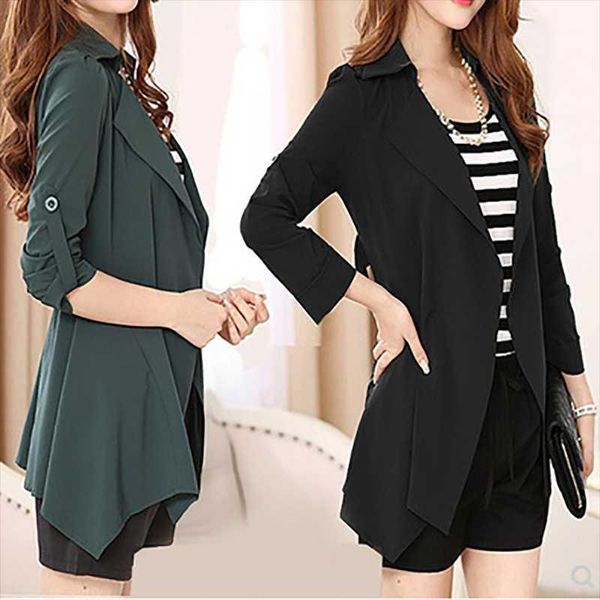 women's jackets 2021 spring and autumn wear mid-length windbreaker small jacket casual thin large size loose, Black;brown
women's jackets 2021 spring and autumn wear mid-length windbreaker small jacket casual thin large size loose, Black;brown
