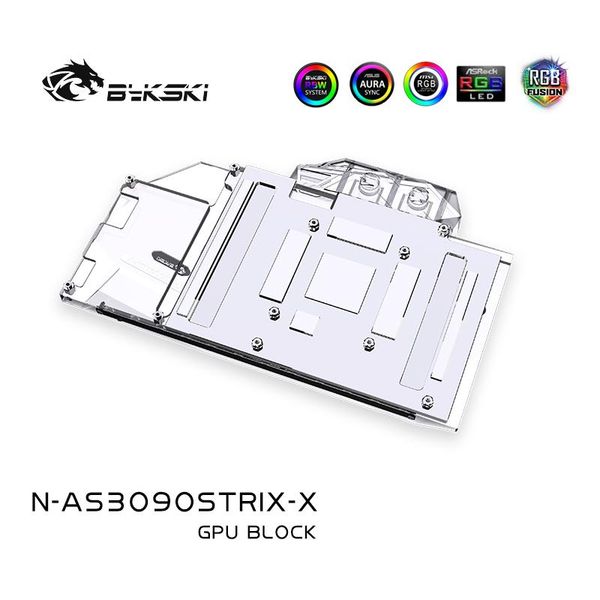 bykski water block use for asus rtx 3090 /3080 strix gpu card / full cover copper radiator /a-rgb rgb fans & coolings 
bykski water block use for asus rtx 3090 /3080 strix gpu card / full cover copper radiator /a-rgb rgb fans & coolings