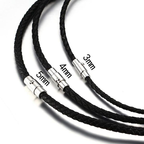3/4/5mm wide fashion men black leather choker necklace 316l stainless steel buttons 45cm/50cm/55cm for choosing chains, Silver
3/4/5mm wide fashion men black leather choker necklace 316l stainless steel buttons 45cm/50cm/55cm for choosing chains, Silver