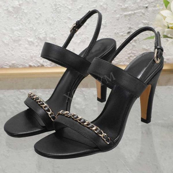 sandals brand high heels for women genuine leather open toe woman pumps luxury design buckle strap bare ladies shoes, Black
sandals brand high heels for women genuine leather open toe woman pumps luxury design buckle strap bare ladies shoes, Black
