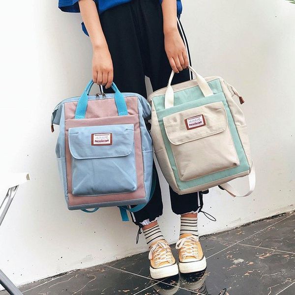 backpack 2021 summer preppy style classic patchwork women canvas backpacks female students casual school bags shoulder
backpack 2021 summer preppy style classic patchwork women canvas backpacks female students casual school bags shoulder