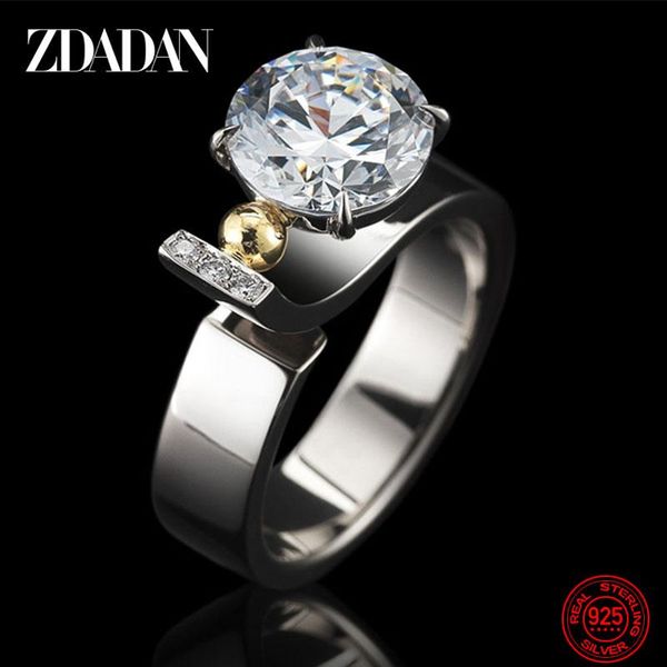 cluster rings zdadan 925 sterling silver clear cz zircon adjustable finger ring for women wedding jewelry gift, Golden;silver
cluster rings zdadan 925 sterling silver clear cz zircon adjustable finger ring for women wedding jewelry gift, Golden;silver