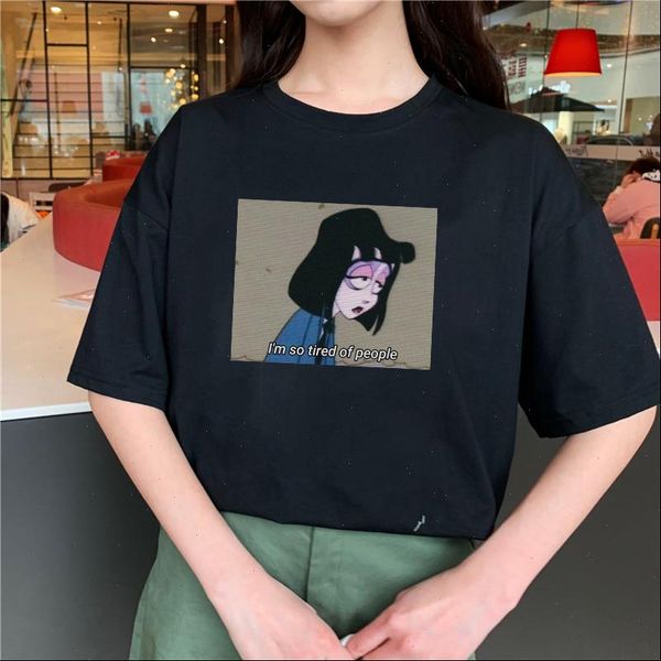im too women t shirts tired of people printed short sleeved shirt female harajuku japanese anime cartoon loose casual womens, White
im too women t shirts tired of people printed short sleeved shirt female harajuku japanese anime cartoon loose casual womens, White