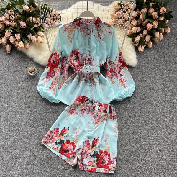 women's tracksuits 2021 fashion summer suit 2 piece set high waist shorts sets printed long sleeve loose shirt elegant short suits, Gray
women's tracksuits 2021 fashion summer suit 2 piece set high waist shorts sets printed long sleeve loose shirt elegant short suits, Gray