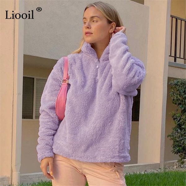 sweatshirts casual fleece purple sweatshirt women long sleeve turn-down collar with zipper female autumn winter and pullovers yvwk, Black
sweatshirts casual fleece purple sweatshirt women long sleeve turn-down collar with zipper female autumn winter and pullovers yvwk, Black
