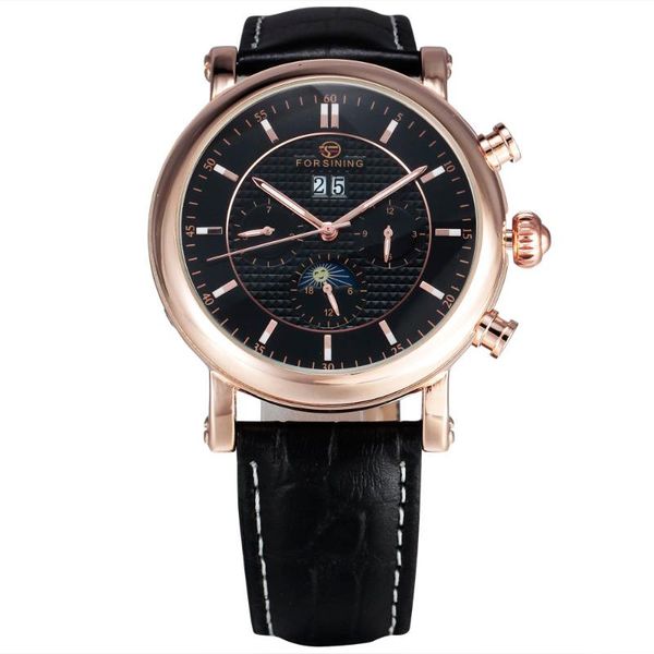 wristwatches forsining automatic mens watches moon phase auto date 6 pin dial leather strap dress men mechanical wrist watc, Slivery;brown
wristwatches forsining automatic mens watches moon phase auto date 6 pin dial leather strap dress men mechanical wrist watc, Slivery;brown