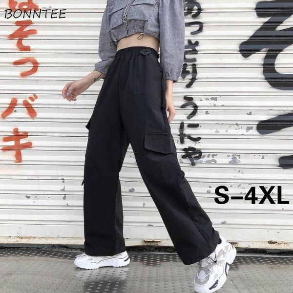casual pants women black full length plus size hip hop loose elastic waist bf college big pockets solid cargo trousers oversized women', Black;white
casual pants women black full length plus size hip hop loose elastic waist bf college big pockets solid cargo trousers oversized women', Black;white