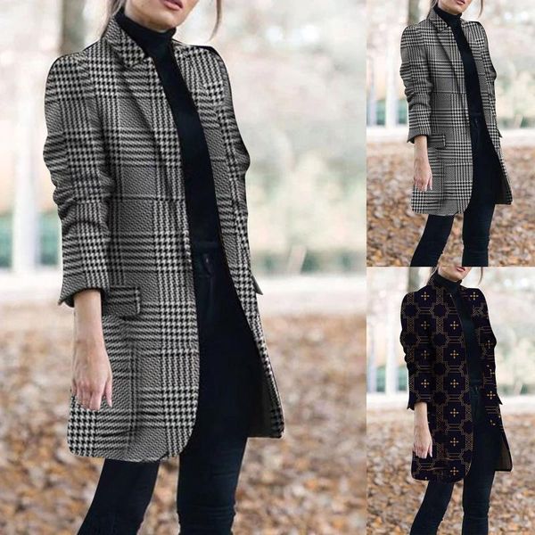 women's wool & blends coats and jackets 2021 casual fashion all match jacket autumn winter printed stand up collar ladies woolen coat, Black
women's wool & blends coats and jackets 2021 casual fashion all match jacket autumn winter printed stand up collar ladies woolen coat, Black