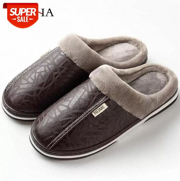 men slippers leather winter shoes men warm house slippers waterproof 2019 brand anti dirty plush non-slip male shoes plus size #xb3t, Black
men slippers leather winter shoes men warm house slippers waterproof 2019 brand anti dirty plush non-slip male shoes plus size #xb3t, Black