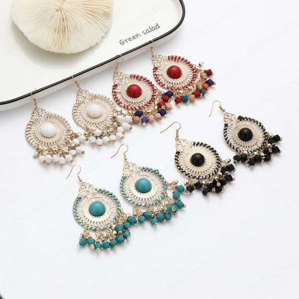bohemian earring retro round exaggerated colorful beads tassel dangle indian earrings for women kolczyki jhumka jewelry, Silver
bohemian earring retro round exaggerated colorful beads tassel dangle indian earrings for women kolczyki jhumka jewelry, Silver
