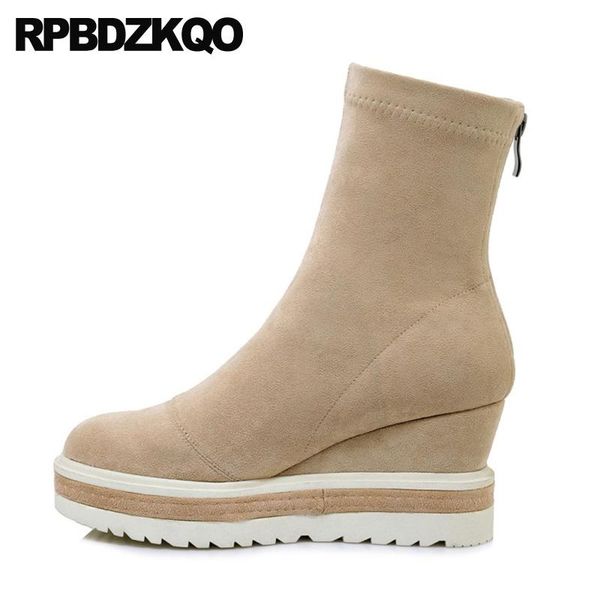 boots autumn genuine leather brand fall suede size 4 shoes platform wedge short women ankle 2021 round toe high heel sheepskin, Black
boots autumn genuine leather brand fall suede size 4 shoes platform wedge short women ankle 2021 round toe high heel sheepskin, Black
